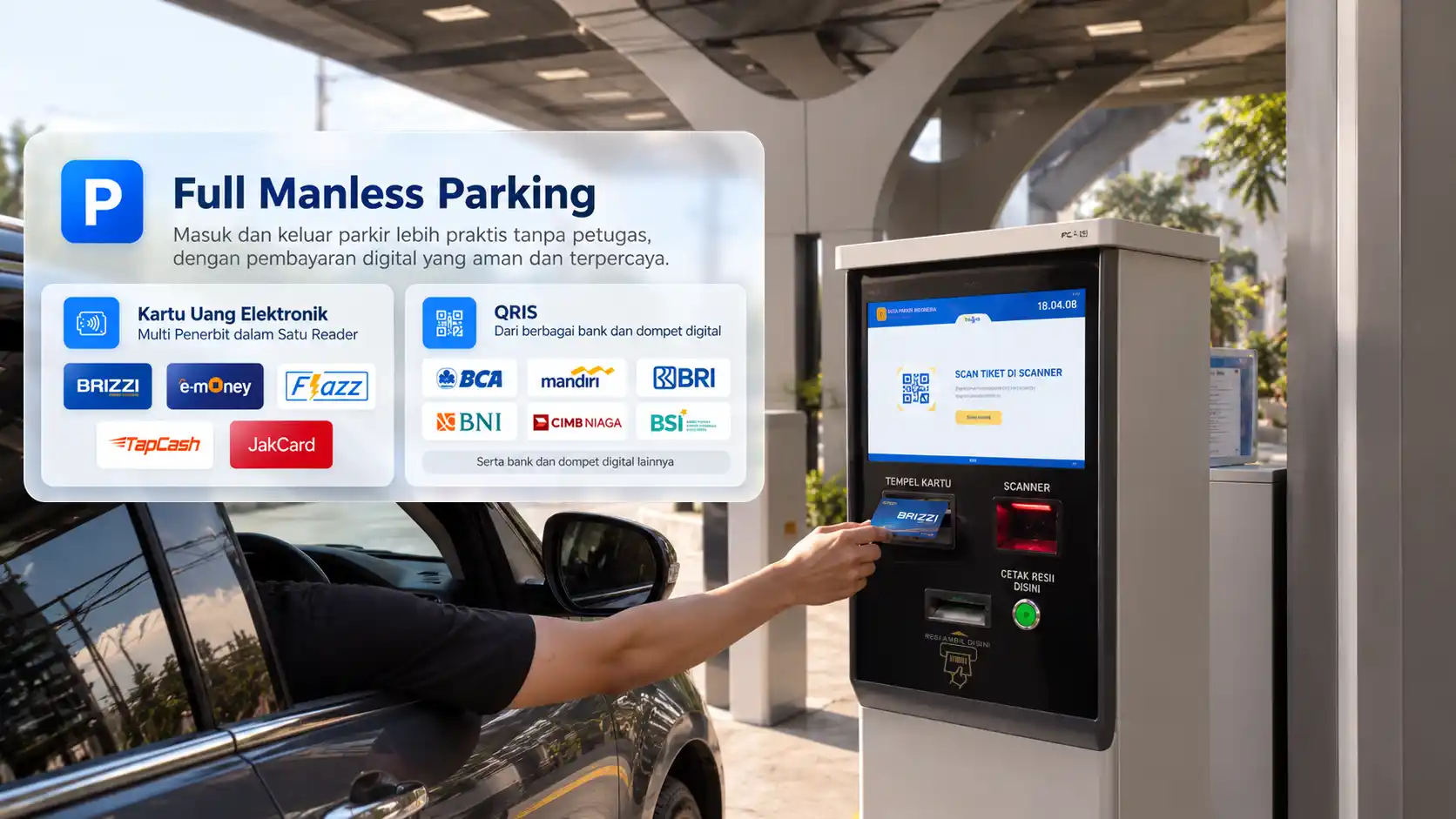 Cashless parking rumah sakit di RS Queen Latifa Yogyakarta