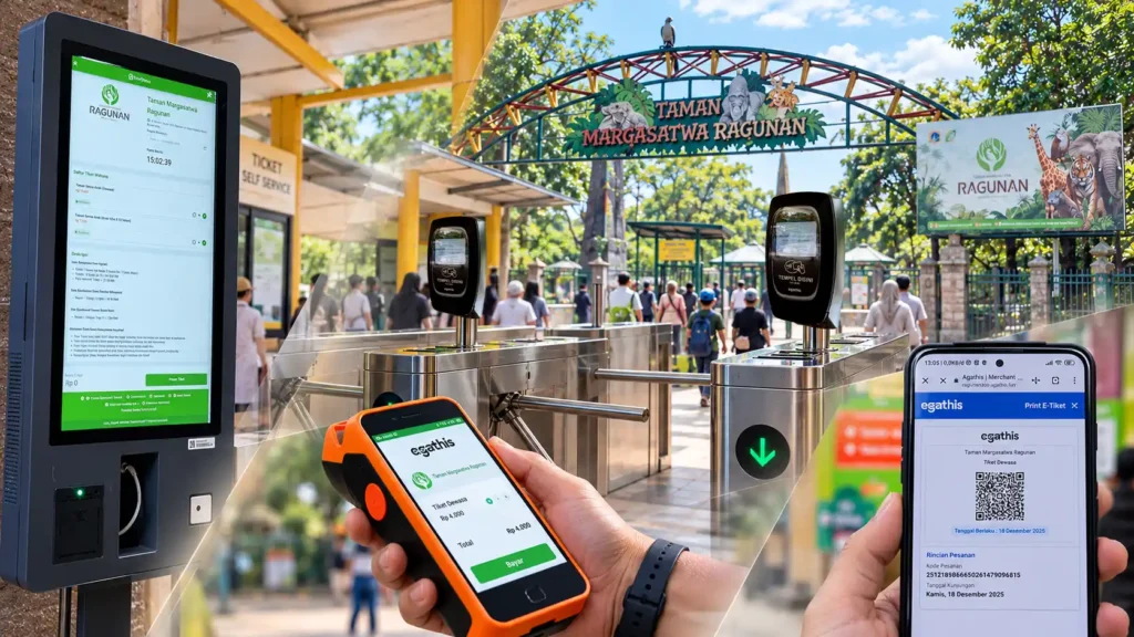 Implementasi sistem ticketing Agathis di Taman Margasatwa Ragunan dengan self service kiosk dan access gate